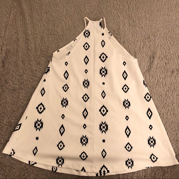 ZARA Black & White Patterned Sun Dress Size S - Picture 3 of 5